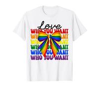 Bandiera arcobaleno Gay Pride LGBTQ Girl Love Who You Want Maglietta
