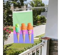 Bandiera arcobaleno gelato gradiente 6 x 0,9 m per esterni interni primavera estate autunno inverno giardino bandiere con occhiello verticale su entrambi i lati bandiere per le vacanze banner per