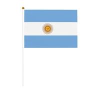 Bandiera argentina Bandiera a manovella a doppia faccia 14 x 20,8 cm, utilizzata per la decorazione di feste di festa, concorsi