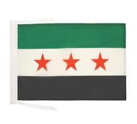 BANDIERA ARMATA LIBERA DI SIRIA 45x30cm - BANDIERINA SIRIANA 30 x 45 cm cordicelle - AZ FLAG