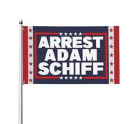 Bandiera "Arresto Adam-Schiff" 4x6 | Striscione di protesta politica | Arazzo "Arresto Schiff" | Include 2 occhielli, senza asta