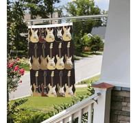 Bandiera artistica a forma di chitarra, 6 x 0,9 m, per interni ed esterni, primavera, estate, autunno, inverno, bandiere da giardino con occhiello verticale su entrambi i lati, bandiere per feste per