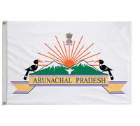 Bandiera Arunachal Pradesh con occhielli - fatta a mano nel Regno Unito