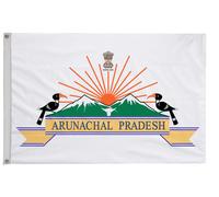 Bandiera Arunachal Pradesh con occhielli - fatta a mano nel Regno Unito