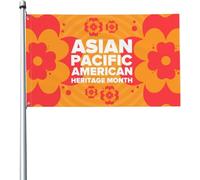 Bandiera Asian American And Pacific Islander Heritage Month Stagione Bandiera Decorazione Prova Di Sbiadimento Striscione All'Aperto, Per Feste Estive, Eventi, Giardino, 90x150cm