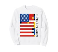Bandiera Astratta Moderna con Scritta No Kings in America Felpa