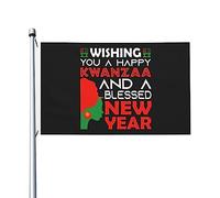 Bandiera Auguro Kwanzaa E Un Felice Anno Nuovo Decor Garden Flag Poliestere Bandiere Pirata Per Home Interno Bar 3X5Ft
