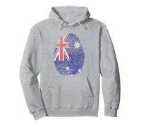 Bandiera Australiana con Impronte digitali Felpa con Cappuccio