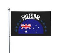 Bandiera australiana e bandiere della libertà per esterni, 3x5 piedi, bandiera in poliestere resistente bifacciale per decorazioni da giardino, casa, cortile, festival, bandiere di benvenuto.