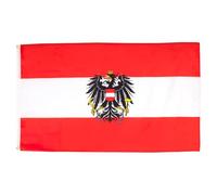 BANDIERA AUSTRIA CON AQUILA 150x90cm - GRAN BANDIERA AUSTRIACA CON STEMMA 90 x 150 cm Poliestere leggero - Bandiere - AZ FLAG