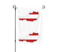 Bandiera austriaca con mappa, bandiere decorative per esterni, decorazione da giardino su entrambi i lati, per tutte le stagioni e le vacanze