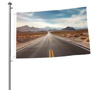 Bandiera autostradale con paesaggio del deserto, 0,6 x 0,9 m, stampa su entrambi i lati, bandiere da giardino, bandiera da cortile per esterni, bandierine regalo con occhielli, sfondo fotografico per