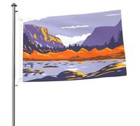 Bandiera Autumn In Yosemite National Park Stagione Bandiera Colori Vivaci Resistente Alle Intemperie Striscione All'Aperto, Per All'Aperto Al Coperto, Celebrazioni, Eventi, 90x150cm