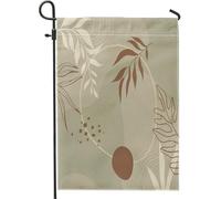 Bandiera autunnale da giardino botanico, foglie beige tortora e beige, decorazione moderna astratta da giardino naturale per stagioni, vacanze, decorazione per esterni, 30,5 x 45,7 cm