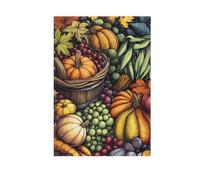Bandiera autunnale rustica per il giorno del Ringraziamento, festa del raccolto, benvenuto, giardino, stampa su entrambi i lati, decorazione per feste, 71 x 101 cm