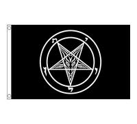 AZ FLAG Bandiera BAFOMETTO Cavalieri Templari 90x60cm - Bandiera di Satana 60 x 90 cm
