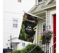 Bandiera Bandiera 3 x 5 Ft Bandiere da giardino a doppia faccia Bandiera resistente allo sbiadimento per esterni Bandiera di benvenuto Yard Gorilla Paesaggio Banner di auguri personalizzato Bandiera
