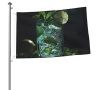 Bandiera bandiera 3 x 6 m bandiere da giardino a doppia faccia bandiera resistente allo sbiadimento per esterni bandiera di benvenuto cortile Mojito cocktail banner di auguri personalizzato bandiera