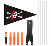 Bandiera - Bandiera di sicurezza impermeabile | Bandiere di sicurezza impermeabili per bambini con | Bandiera versatile per rimorchio con in fibra di vetro, altezza regolabile per una