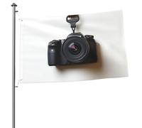 Bandiera Banner 3 x 2 Ft Bandiere da giardino a doppia faccia Bandiera resistente allo sbiadimento per esterni Bandiera di benvenuto Yard Camera appesa alla parete bianca Banner di auguri Bandiera