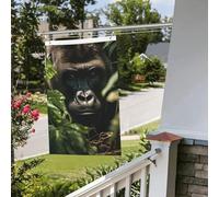 Bandiera Banner 3 x 2 Ft bandiere da giardino a doppia faccia resistente allo sbiadimento bandiera per esterni benvenuto cortile bandiera gorilla paesaggio banner di saluto bandiera personalizzata per