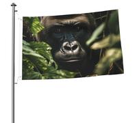 Bandiera Banner 3 x 2 Ft bandiere da giardino a doppia faccia resistente allo sbiadimento bandiera per esterni benvenuto cortile bandiera gorilla paesaggio banner di saluto bandiera personalizzata per