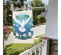 Bandiera Banner 3 x 6 m bandiere da giardino a doppia faccia bandiera resistente allo sbiadimento per esterni bandiera di benvenuto cortile pace sulla terra banner di auguri personalizzato bandiera