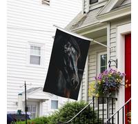 Bandiera Banner Bandiere da giardino a doppia faccia Bandiera resistente allo sbiadimento per esterno Bandiera da cortile di benvenuto Un banner di saluto di cavallo scuro Bandiera personalizzata per