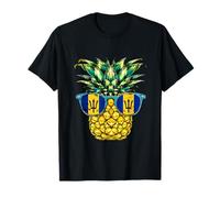 Bandiera Barbados Ananas Bajan Roots Bajan Pride Tridente Maglietta