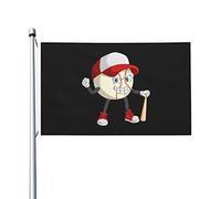 Bandiera Baseball Dei Cartoni Animati Doppie Cuciture Garden Flag Durevole Bandiere Pirata Per Home Conferenza Parata 3X5Ft