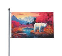 Bandiera Bear Mangrove Stream Coutures Doubles Garden Flag Decor Bandiere Pirata Per Eventi Raduni Marce 3X5Ft