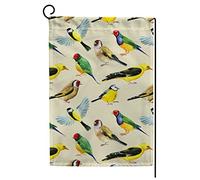 Bandiera Beautiful Various Birds con Occhielli Bandiere da Balcone Rinforzo Bandierine della Decorazione per Balcone Bar 30x45cm