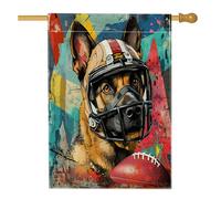 Bandiera belga Malinois per la casa del cane, 71 x 101 cm, double face, per decorazione esterna, football americano, rugby, sport, cuccioli, bandiera, casa, tela, divertente motivo per animali