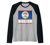 Bandiera Belize Belizean Pride Vintage Maglia con Maniche Raglan