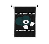 Bandiera Bernedoodle Mi piace il mio Bernedoodle e forse 3 persone Bandiere Mi piace il mio Bernedoodle e forse 3 persone Bandiera da giardino Piccola bandiera da giardino 12x18 Banner bifacciale per