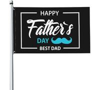 Bandiera Best Dad Ever Happy Father'S Day Bandiera Della Brezza Tessuto Da Esterno Colori Vivaci Striscione All'Aperto, Per Feste Strada, Celebrazioni, Giardino, 90x150cm