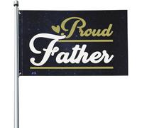 Bandiera Best Dad Ever Happy Father'S Day Bandiera Di Benvenuto Colori Vivaci Resistente Alle Intemperie Striscione All'Aperto, Per Giardino, Feste Estive, Feste Strada, 90x150cm