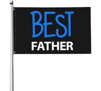 Bandiera Best Dad Ever Happy Father'S Day Stagione Bandiera Decorazione Tessuto Da Esterno Striscione All'Aperto, Per Balcone, All'Aperto Al Coperto, Eventi, 90x150cm