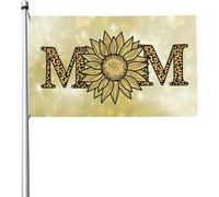 Bandiera Best Mom Ever Happy Mothers' Day Bandiera Di Benvenuto 2 Occhielli Metallici Tessuto Da Esterno Striscione All'Aperto, Per Eventi, Giardino, Balcone, 90x150cm