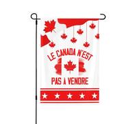 Bandiera bifacciale 12X18, bandiera da giardino Le Canada N'est pas à Vendre, bandiera da giardino Great Canada Pride in vendita per esterni, striscioni decorativi per cartello da giardino per casa e