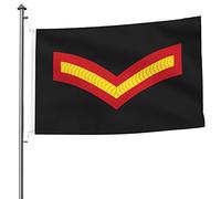 Bandiera bifacciale dei Royal Marines britannici o 3 bandiere, 5x8 piedi, resistente, per esterni, 100% poliestere, ideale per decorare casa e patio.