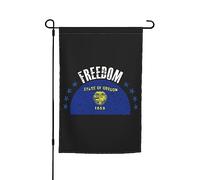 Bandiera bifacciale The Oregon Flag And Freedom Garden 12x18 pollici Banner stagionale Farmhouse Yard Home Outdoor Decor Flag