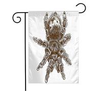 Bandiera Bird Eating Biology Antique Predator Engraving Tarantula Spider Animals Wildlife Poisonous Vintage Prova Di Sbiadimento Striscione All'Aperto, Per Feste Strada, Balcone, 30x45cm