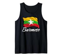 Bandiera birmana del Myanmar Uomini Donne Bambini Asia Birmania Canotta