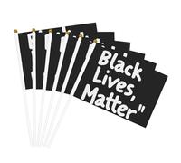 Bandiera Black Lives Matter, bandiera da giardino resistente alle intemperie, per esterni e giardino, ad asciugatura rapida, tema festivo, bandiere per barche, asta portatile, 5,5x8,2 pollici