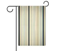 Bandiera blu beige a righe da giardino, casa, prato, cartello di benvenuto, striscione su entrambi i lati, piccole bandiere personalizzate per piscina, cortile, decorazione da parete per la casa, 32 x