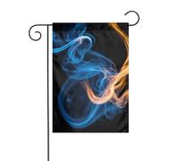 Bandiera blu con stampa fiamma, per interni ed esterni, per casa, patio, prato, giardino, tutte le stagioni, bandiere su entrambi i lati