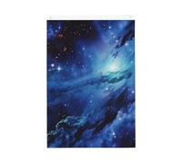 Bandiera blu dell'universo spaziale con galassia spaziale, 9 x 1,5 m, bandiere da giardino vivaci su entrambi i lati, striscione di benvenuto stagionale con occhielli in ottone, decorazione sfondo