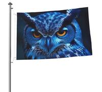 Bandiera blu gufo 2 x 3 ft stampa su entrambi i lati bandiera da giardino bandiere di benvenuto per esterni bandiera della casa segni banner all'aperto per interni cortile decorazione vacanza
