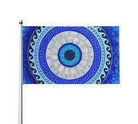 Bandiera blu Matiasma Evil Eye, decorazione per balcone, 3x5 piedi, bandiera iconica